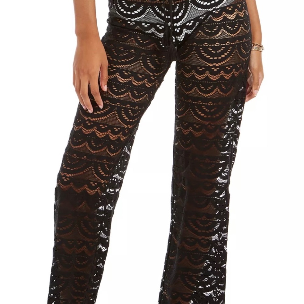 Hem pants swim cover up